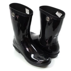 Ugg Classic Black Rubber Rain boots 1014452 Sz 9